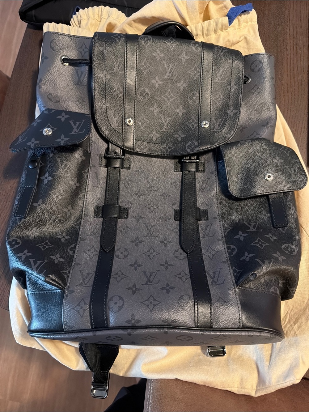 Louis Vuitton Christopher MM Monogram Eclipse Backpack
